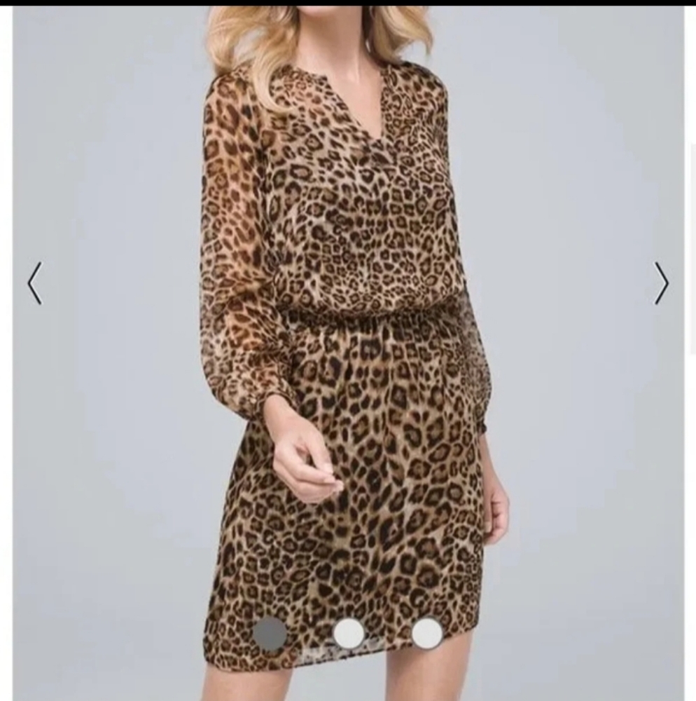 COPY - White house black market Leopard Soft Blouson Dress